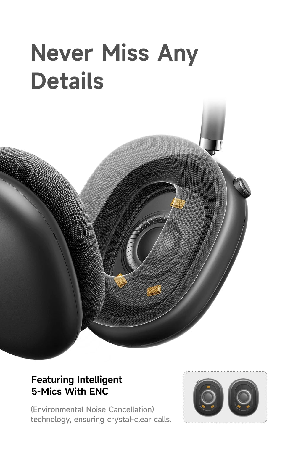 Picun F8 Pro ANC Wireless Headphones 3D Spatial Audio Head Tracking -52dB ANC HIFI Bluetooth Headset ENC HD Mic Low-Latency APP