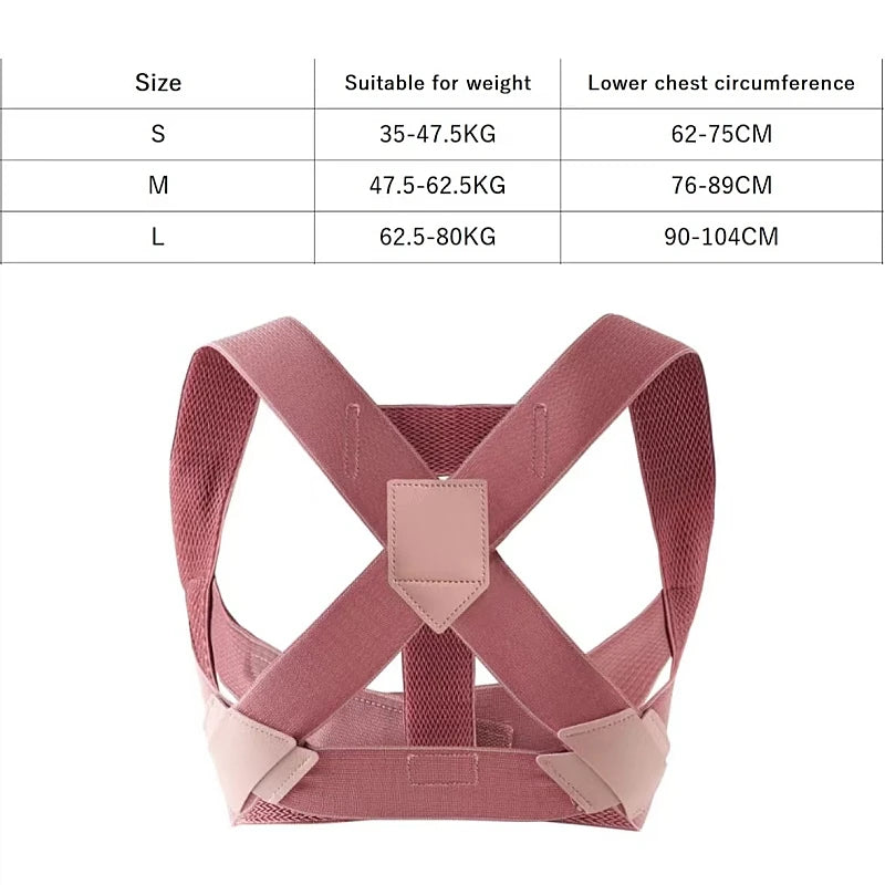 1Pcs Posture Corrector for Men & Women - Back Posture Brace, Support Straightener for Spine, Back, Neck, Clavicle and Shoulder