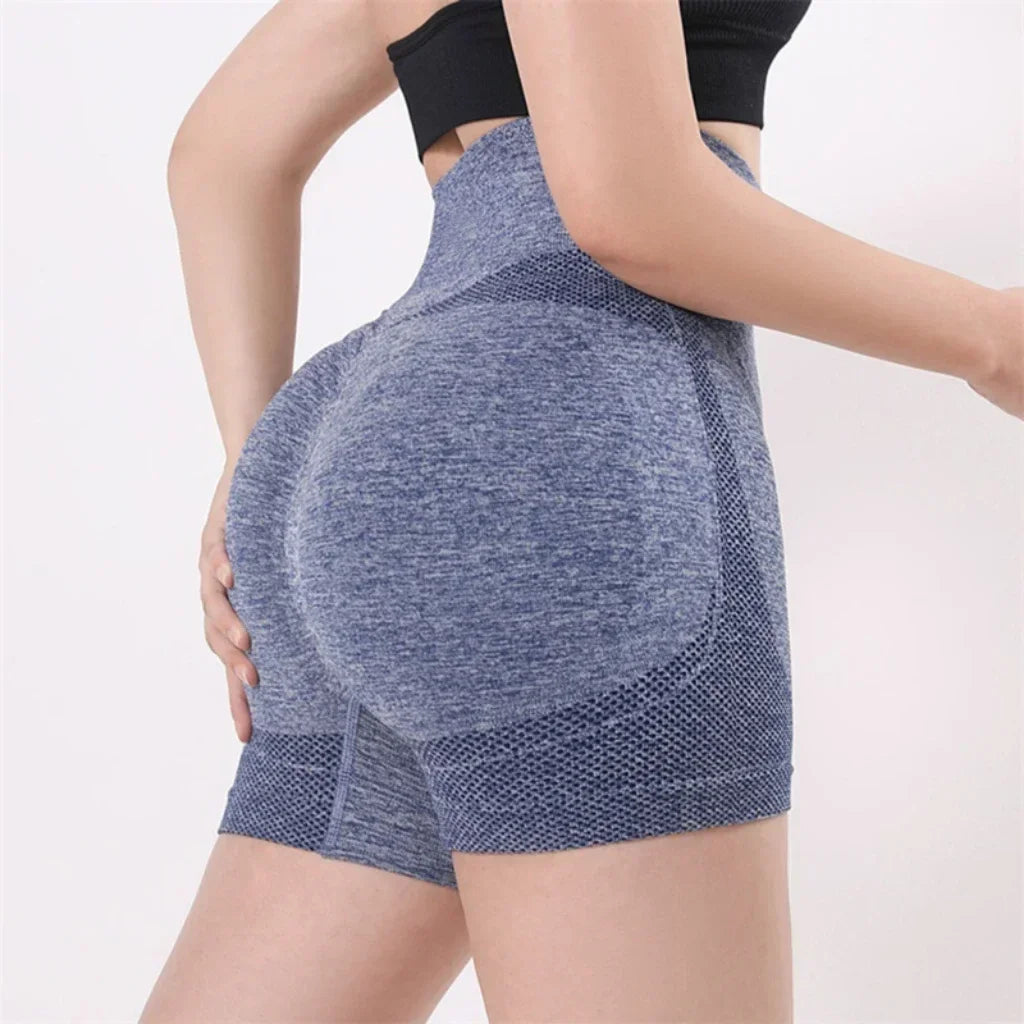 New Women Yoga Shorts High Waist Workout Shorts Fitness Yoga Lift Butt Fitness Ladies Yoga Gym Running Short Pants Sportswear