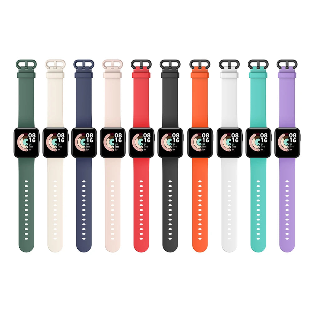 Silicone Strap For Xiaomi Mi Watch Lite Correa Smart Watch Sport Bracelet Replacement Watch Band for Redmi Watch Wristband