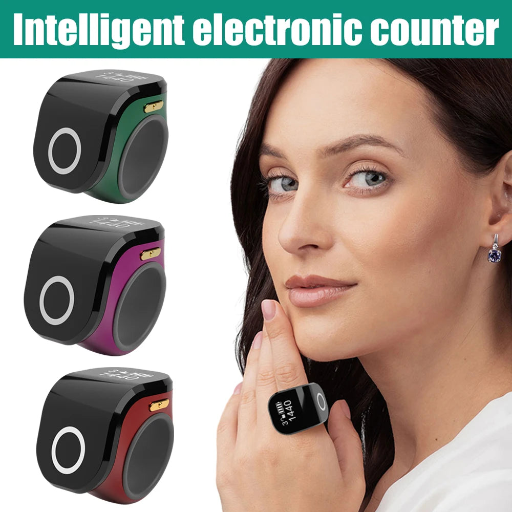 Smart Finger Counter Handheld Tally Counter Waterproof Touch Screen Electronic Counter Wearable Rings Finger Counters Clicker