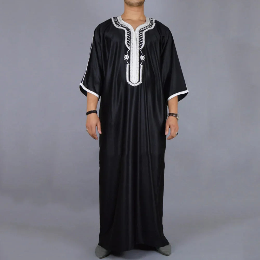 Muslim Men Clothing Kaftan Robes Pakistan Traditional Ethnic Loose Middle East Thobe Kurta Arab Abaya Turkish Dress Dubai Islam