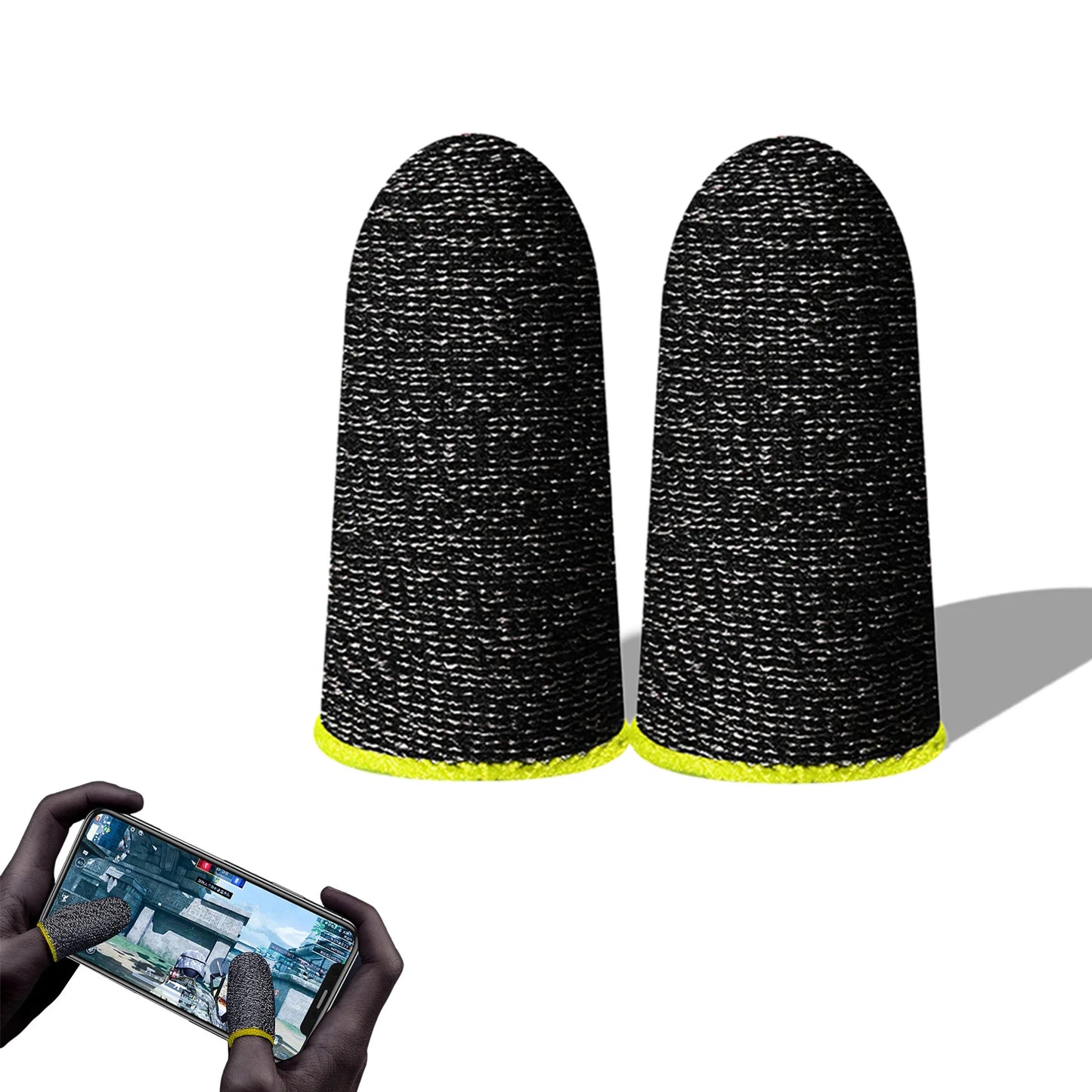 For PUBG Gaming Finger Sleeve Breathable Fingertips Sweatproof Anti-slip Fingertip Cover Thumb Gloves For Mobile Game