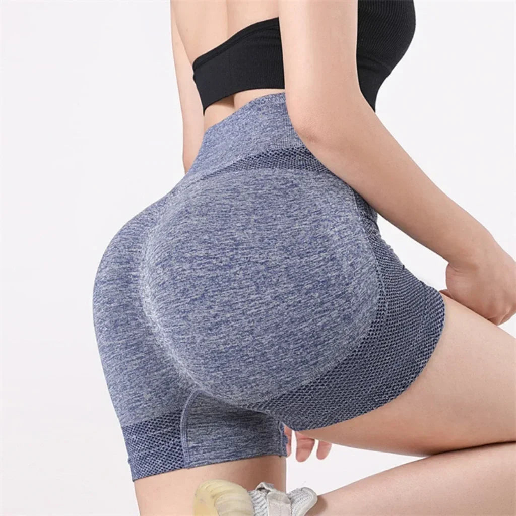 New Women Yoga Shorts High Waist Workout Shorts Fitness Yoga Lift Butt Fitness Ladies Yoga Gym Running Short Pants Sportswear