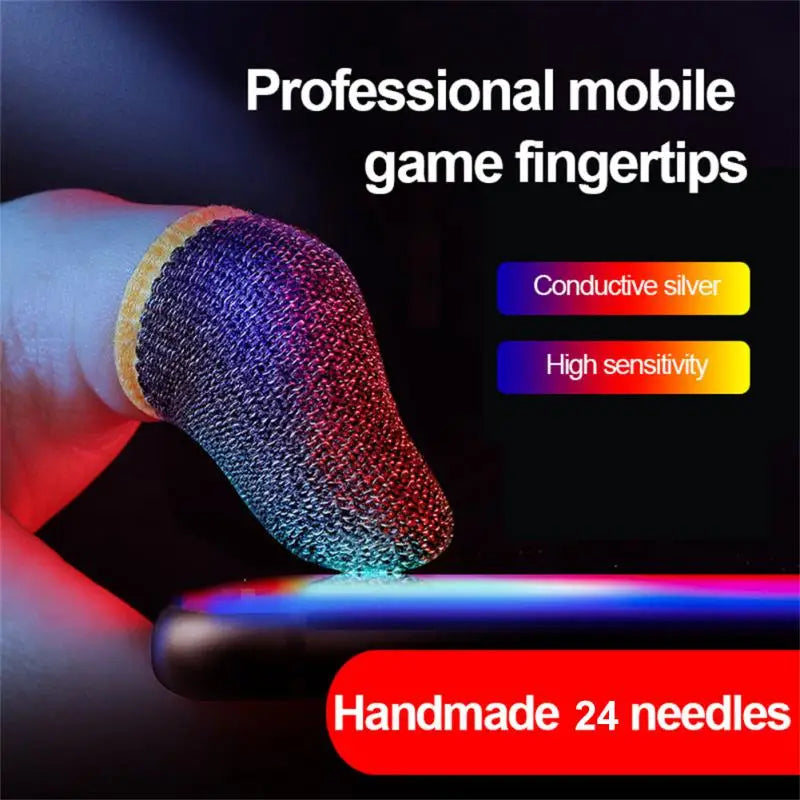 For PUBG Gaming Finger Sleeve Breathable Fingertips Sweatproof Anti-slip Fingertip Cover Thumb Gloves For Mobile Game