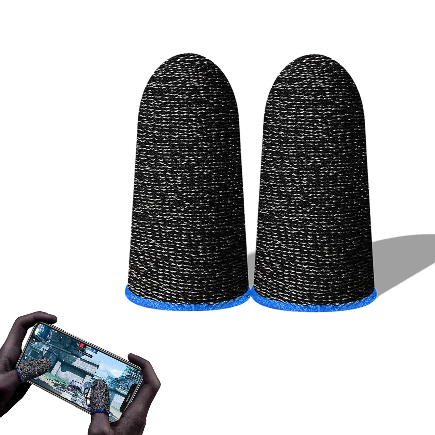 For PUBG Gaming Finger Sleeve Breathable Fingertips Sweatproof Anti-slip Fingertip Cover Thumb Gloves For Mobile Game