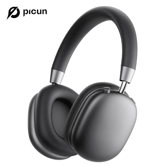 Picun F5 ANC Wireless Bluetooth 5.3 Headphones Hi-Res Audio Over Ear Headset 25dB Adaptive Noise Cancellation Earphones 50H