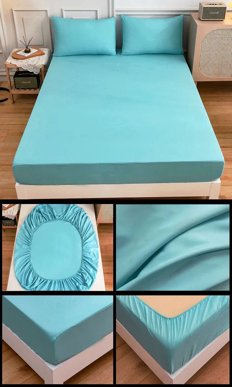 Kuup High Quality Fitted Sheet 90/180/150x200 Cm Mattress Cover Elastic Band Bed Sheet Queen King Size No Pillowcases Included