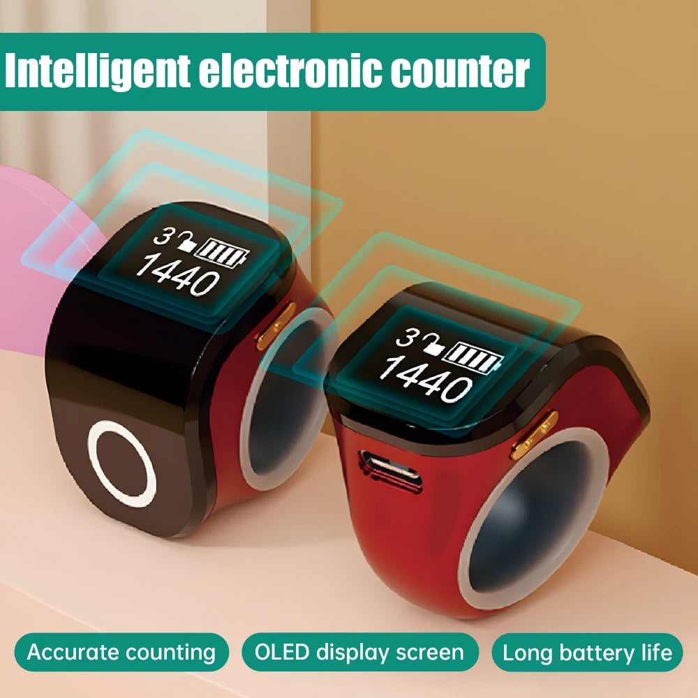 Smart Finger Counter Handheld Tally Counter Waterproof Touch Screen Electronic Counter Wearable Rings Finger Counters Clicker