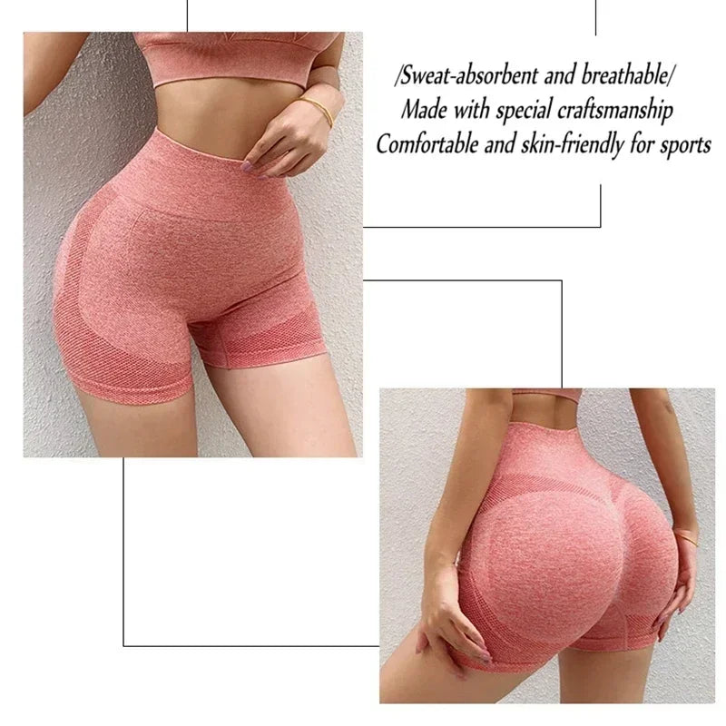 New Women Yoga Shorts High Waist Workout Shorts Fitness Yoga Lift Butt Fitness Ladies Yoga Gym Running Short Pants Sportswear