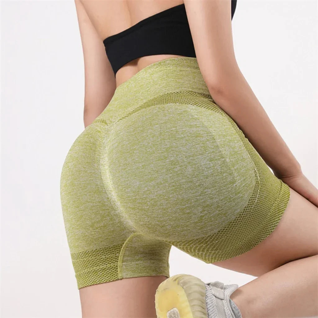 New Women Yoga Shorts High Waist Workout Shorts Fitness Yoga Lift Butt Fitness Ladies Yoga Gym Running Short Pants Sportswear