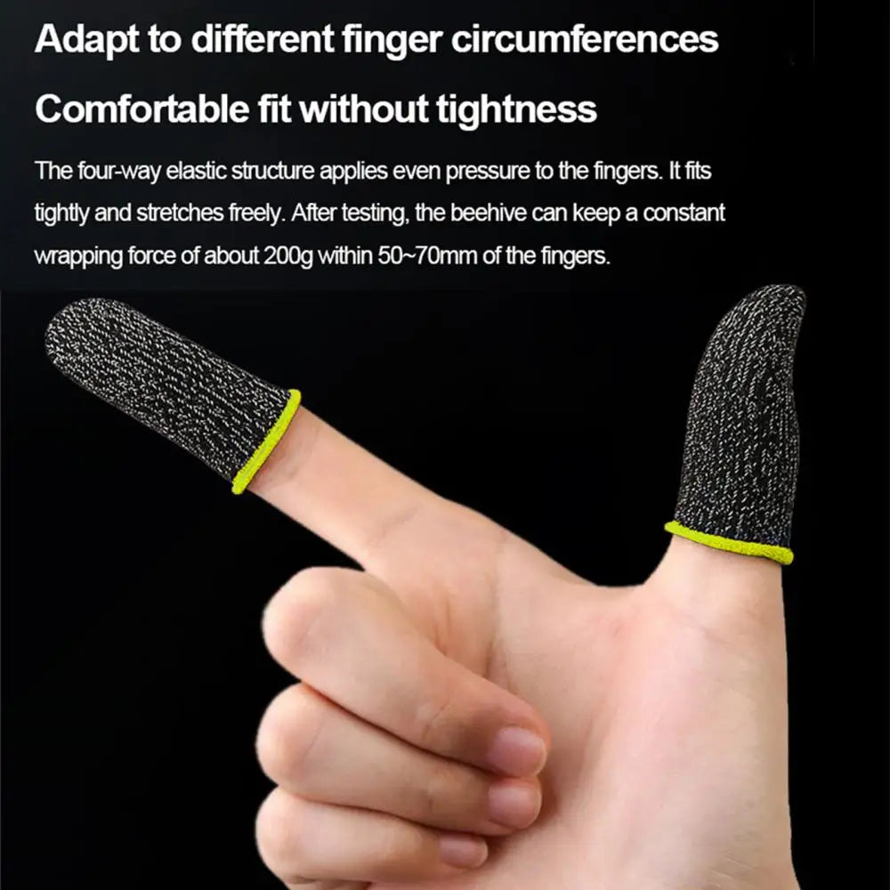 For PUBG Gaming Finger Sleeve Breathable Fingertips Sweatproof Anti-slip Fingertip Cover Thumb Gloves For Mobile Game