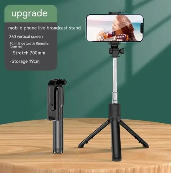 Wireless Selfie Stick Tripod Stand with Light Bluetooth Remote Extendable Tripod for iPhone Mobile Phone Tiktok Live Streaming