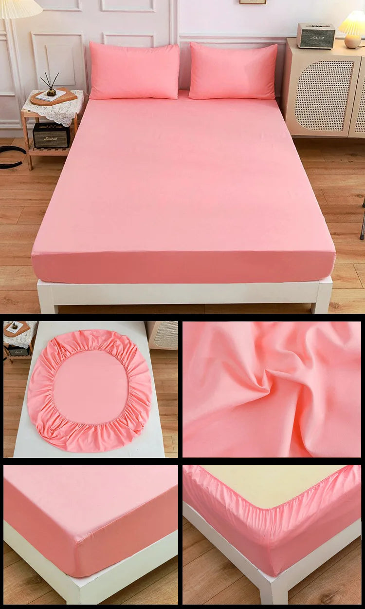 Kuup High Quality Fitted Sheet 90/180/150x200 Cm Mattress Cover Elastic Band Bed Sheet Queen King Size No Pillowcases Included