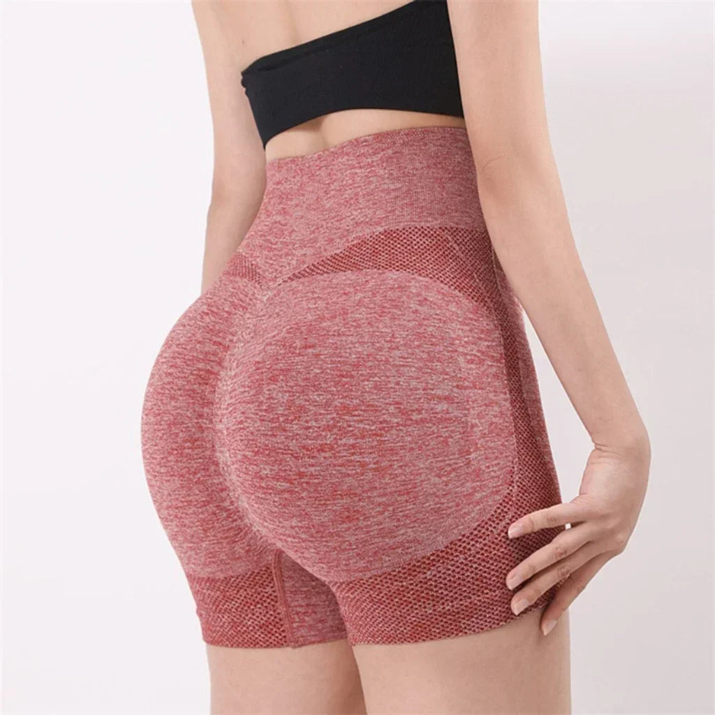 New Women Yoga Shorts High Waist Workout Shorts Fitness Yoga Lift Butt Fitness Ladies Yoga Gym Running Short Pants Sportswear