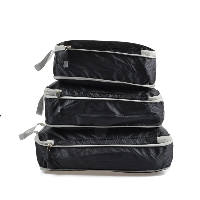 Travel Storage Bag Compressible Packing Portable With Luggage Organizer Cubes Foldable Waterproof Travel Suitcase Nylon Handbag