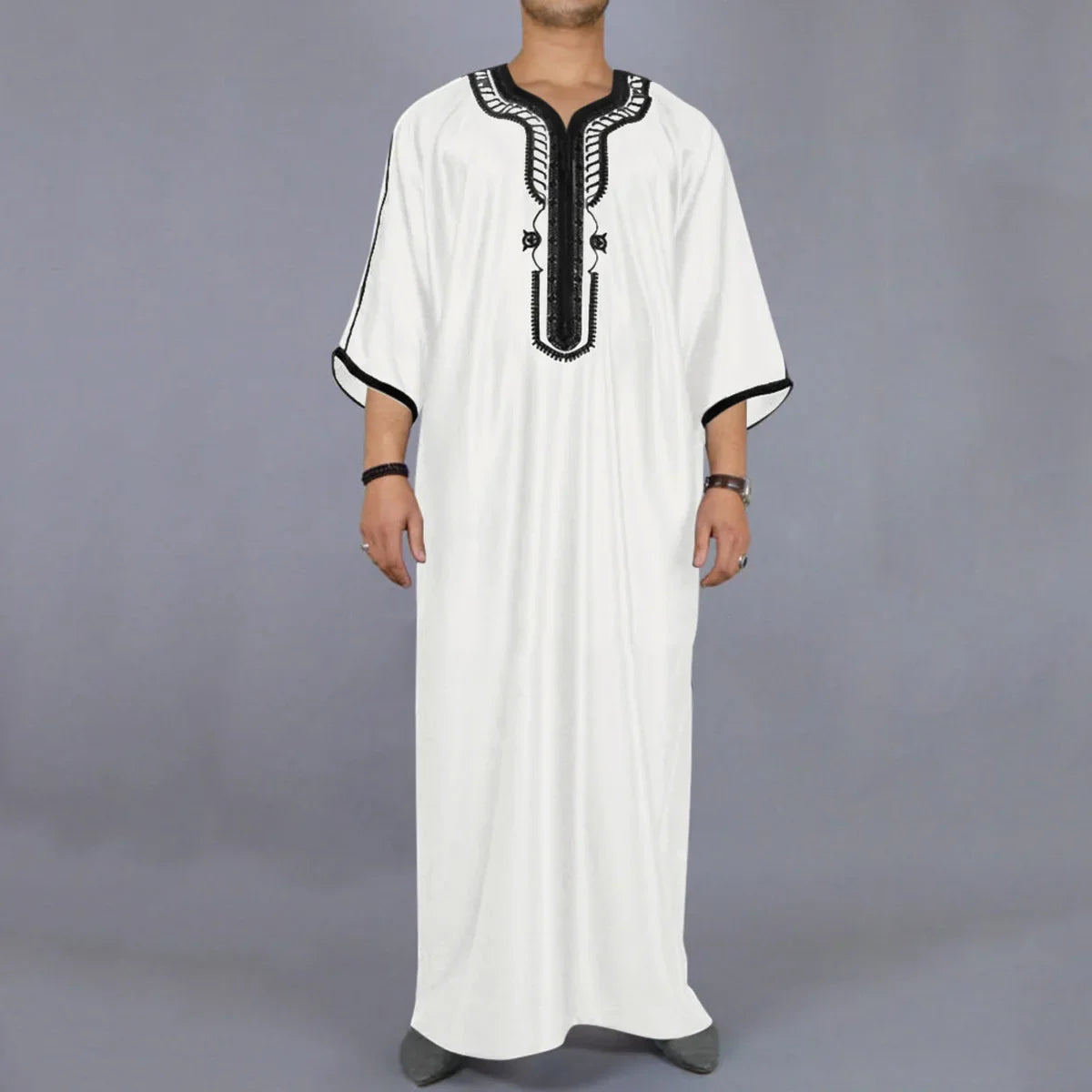 Muslim Men Clothing Kaftan Robes Pakistan Traditional Ethnic Loose Middle East Thobe Kurta Arab Abaya Turkish Dress Dubai Islam