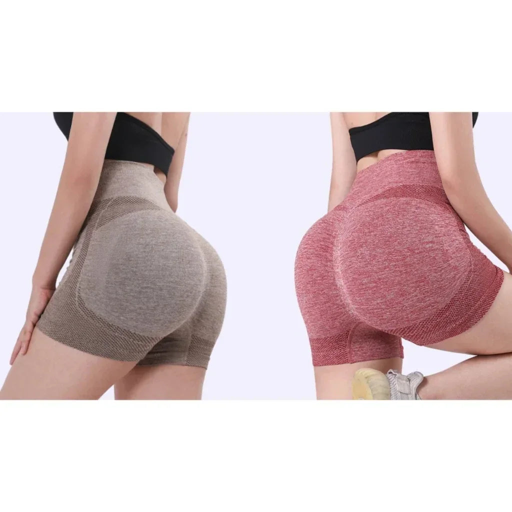 New Women Yoga Shorts High Waist Workout Shorts Fitness Yoga Lift Butt Fitness Ladies Yoga Gym Running Short Pants Sportswear