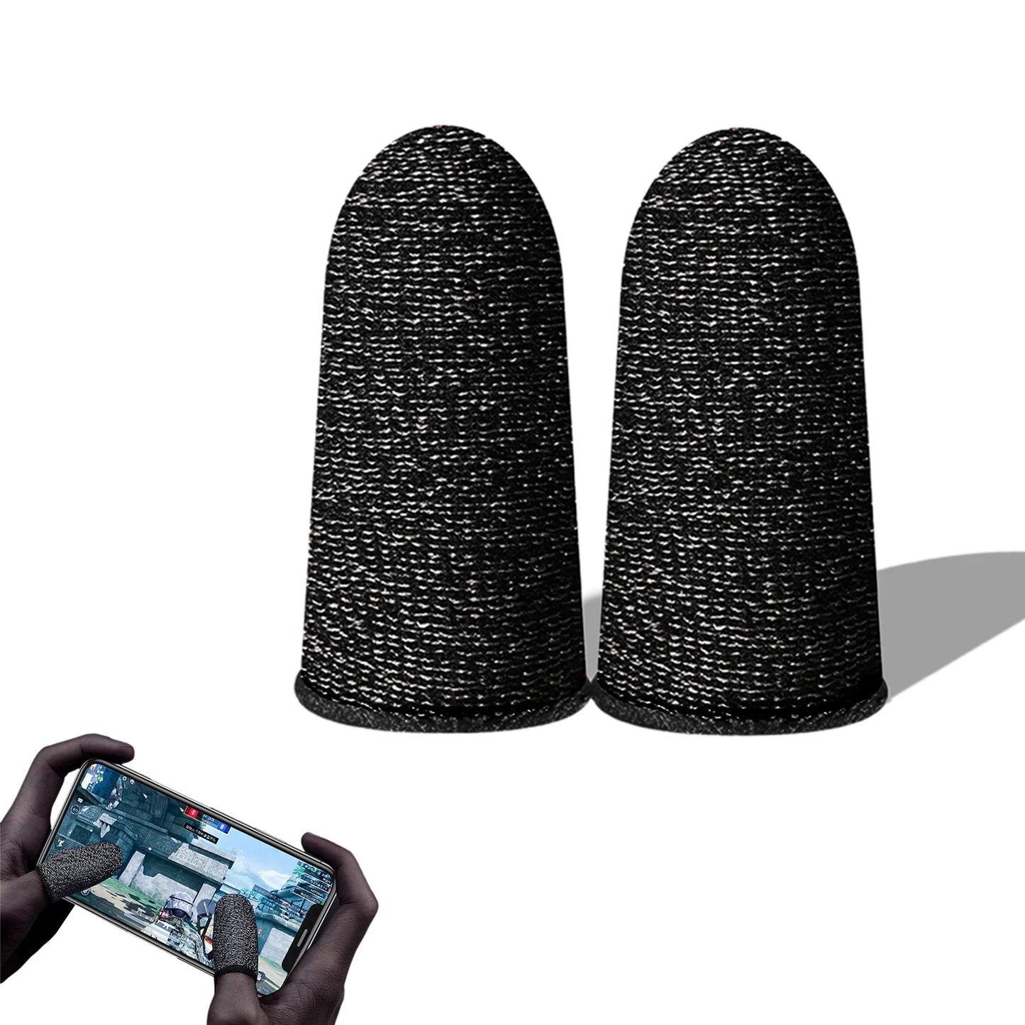 For PUBG Gaming Finger Sleeve Breathable Fingertips Sweatproof Anti-slip Fingertip Cover Thumb Gloves For Mobile Game